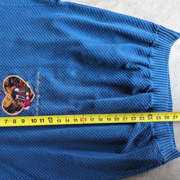 Vintage Boundary Line Waffle Sweater Amish Country Pennsylvania - Picture 12 of 15